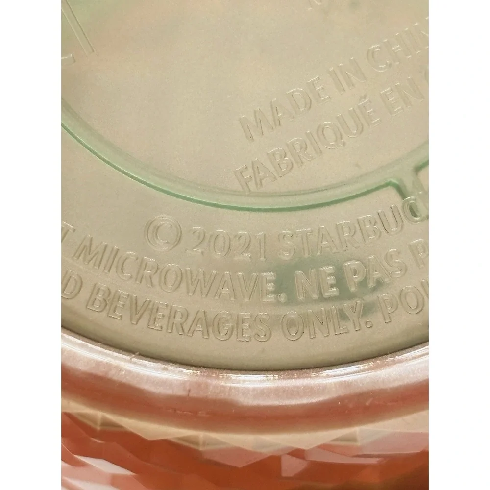 Starbucks Summer Jeweled Pearl Pink 16oz Grande Cold Cup Tumbler‎ 2021